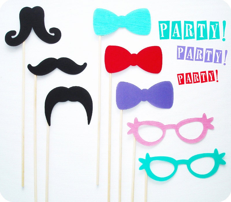 Photobooth Prop Set - Set of 16 Photobooth Props Il_570xn