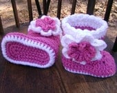 Crochet Baby Boots Baby Booties Baby Shoes 3 to 6 mo