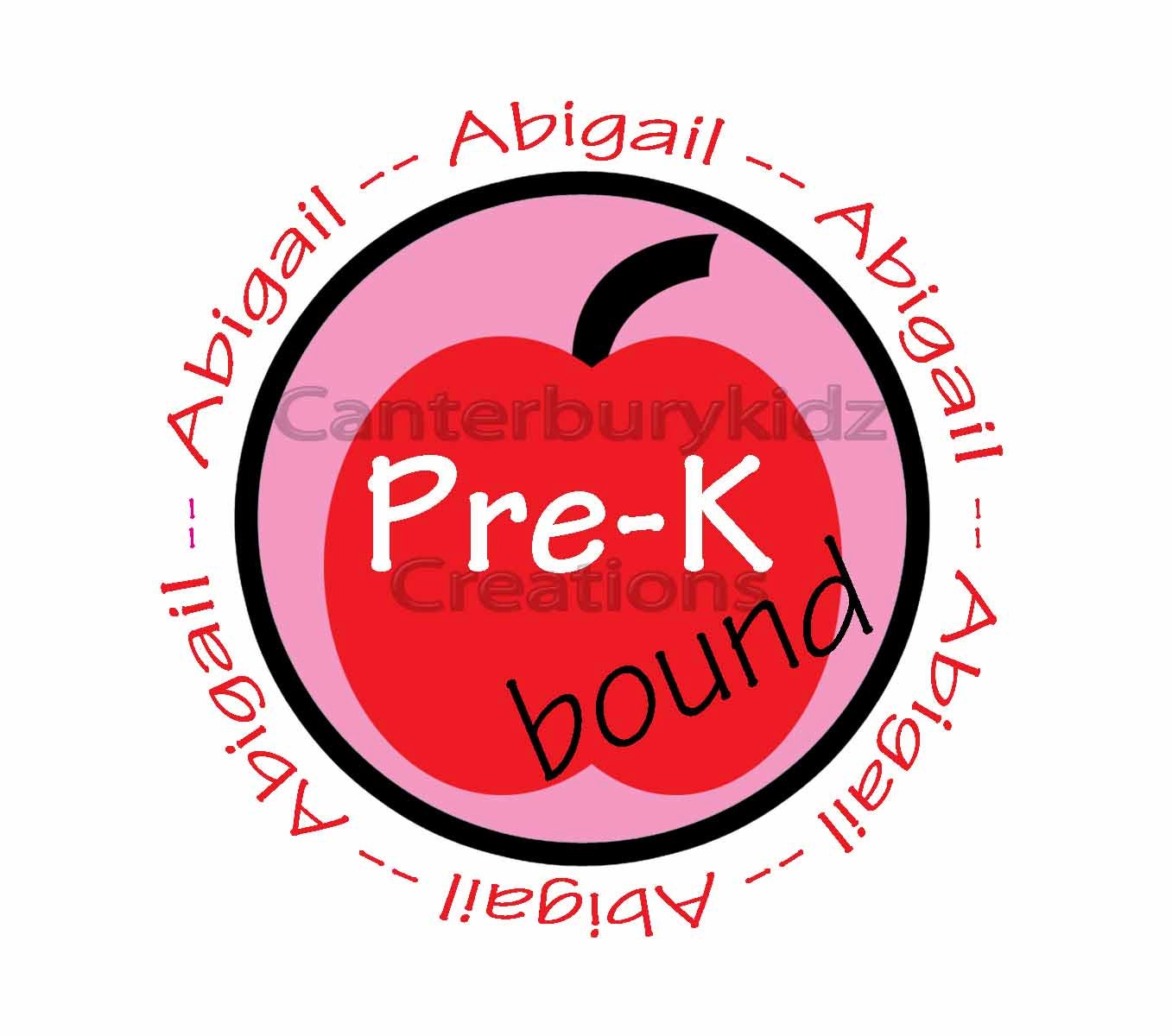 DIY Printable Back to School Custom Iron on Transfer -- Personalized Design - Apple