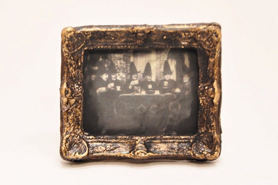 Witches Gathering Framed Photo 1-inch scale Dollhouse Miniature