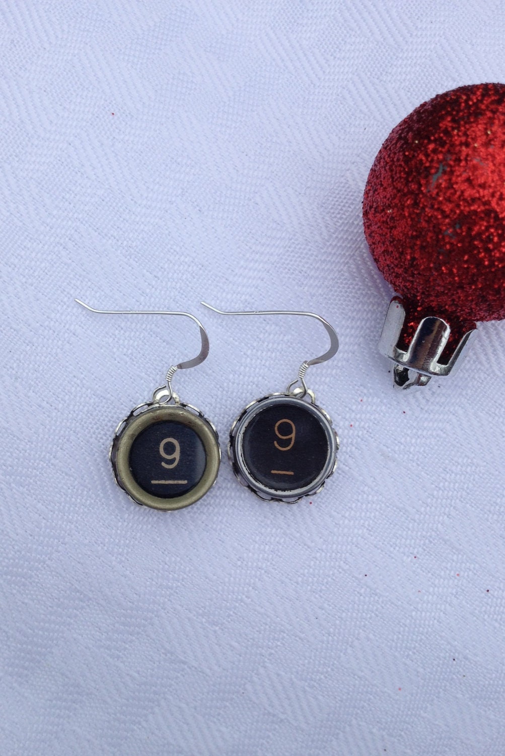 Typewriter Key Earrings