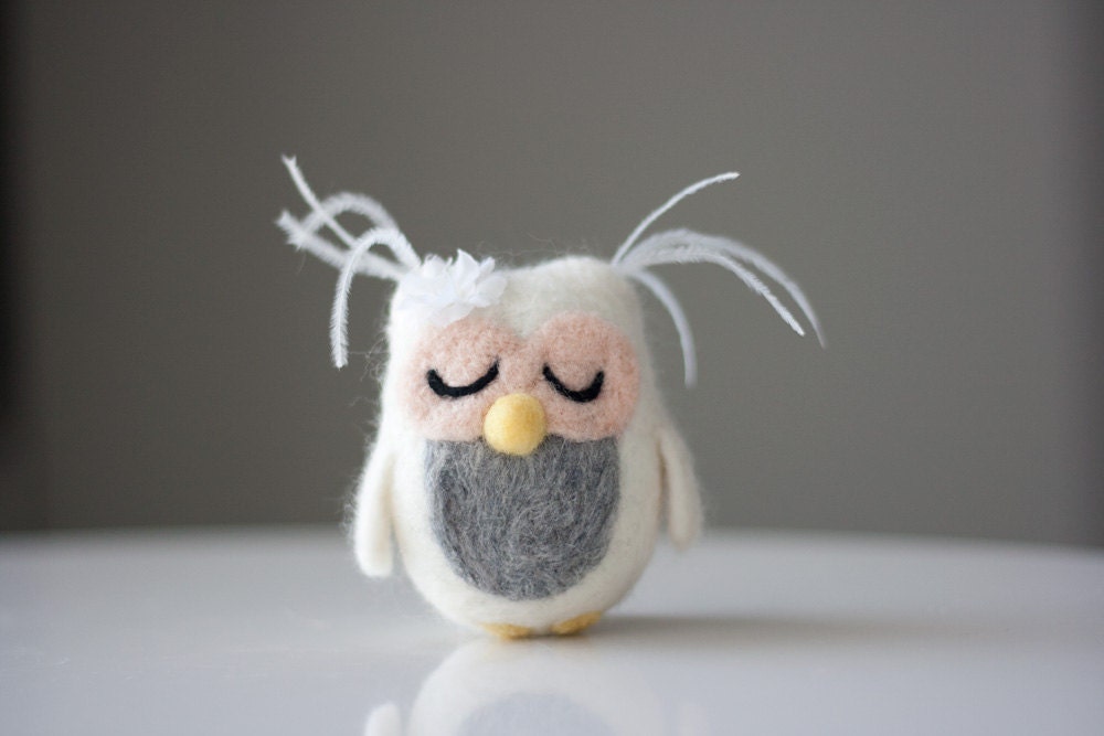 Blanche, the Needle Felted Owl