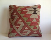 Vintage Kilim Pillow Cover - Hand Woven Pillowcase