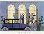 ART DECO Print of Au Revoir Party by Barbier
