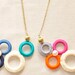 Bubble Bauble Crochet Rings Asymmetrical Necklace