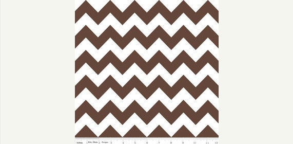 Riley Blake 1" Wide Chevron - Brown