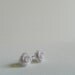 White Rose Cabachon Earrings