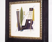 ON SALE - Emotion III Modern Art Framed Serigraph