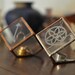 Stained Glass Ring Holder - Glass Display Box - silver or copper - eco friendly - etching