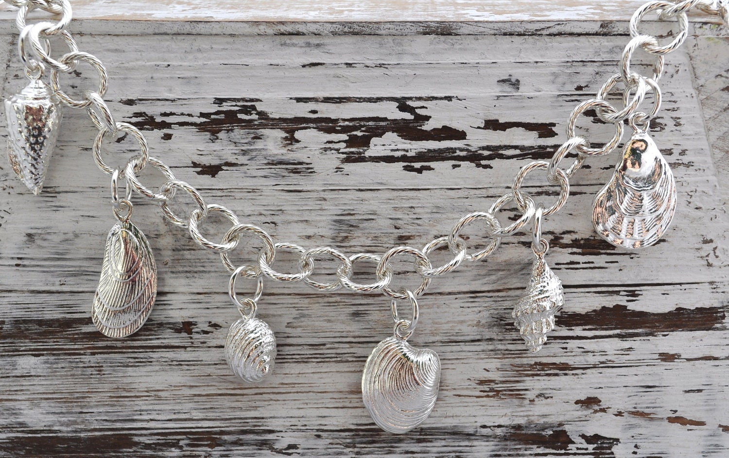seashells by the seashore charm bracelet
