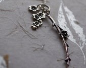 delicate cherry blossom sterling silver necklace