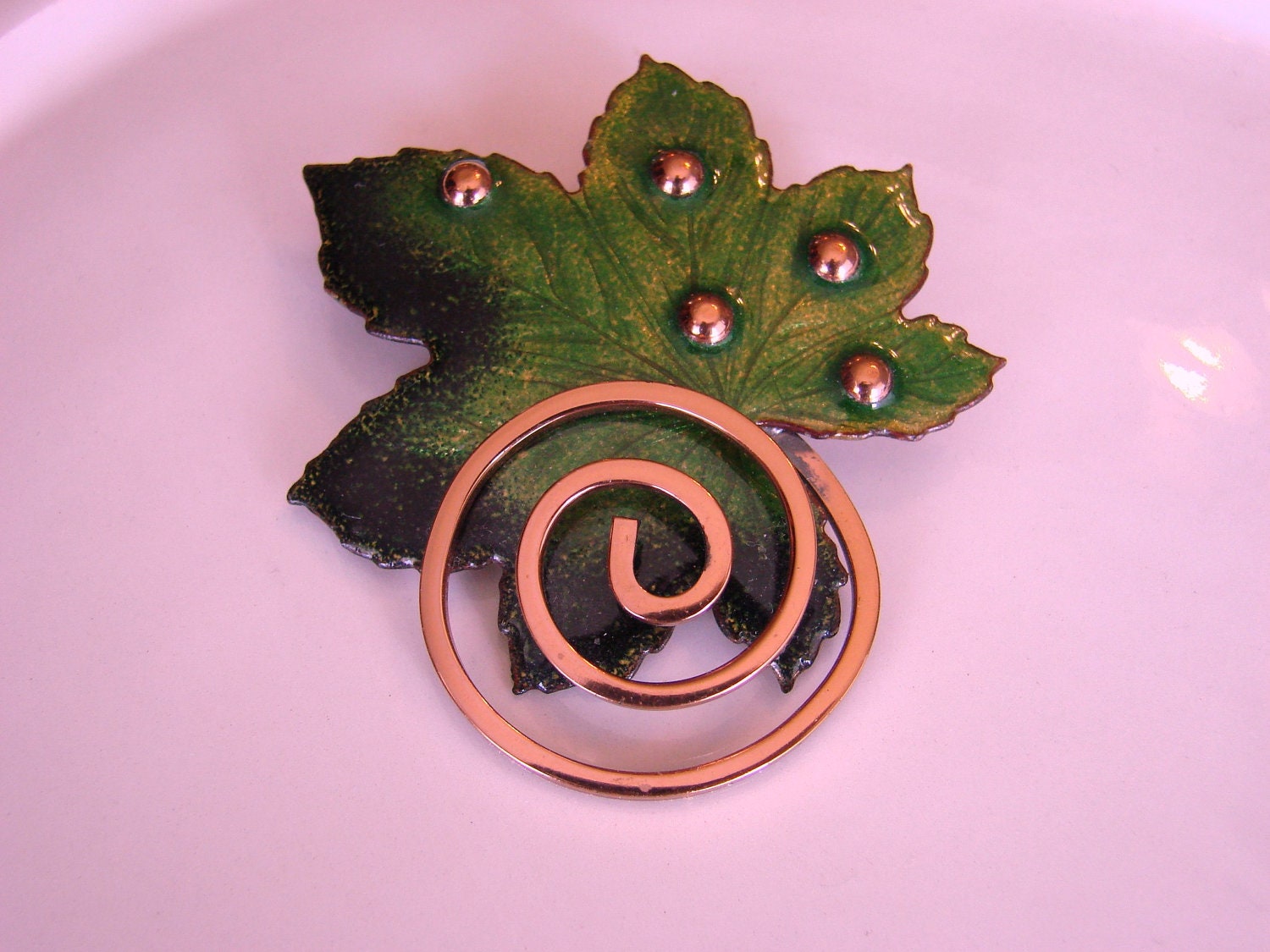 50s-60s Matisse Renoir Copper & Enamel Brooch