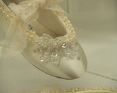 Wedding Flats FlowerGirls Ivory Ballerina slipper