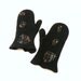 Women felted wool mittens - black mittens - ready to ship
