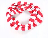 SALE - Hot Pink Circle Scarf - Jersey Knit Stripes