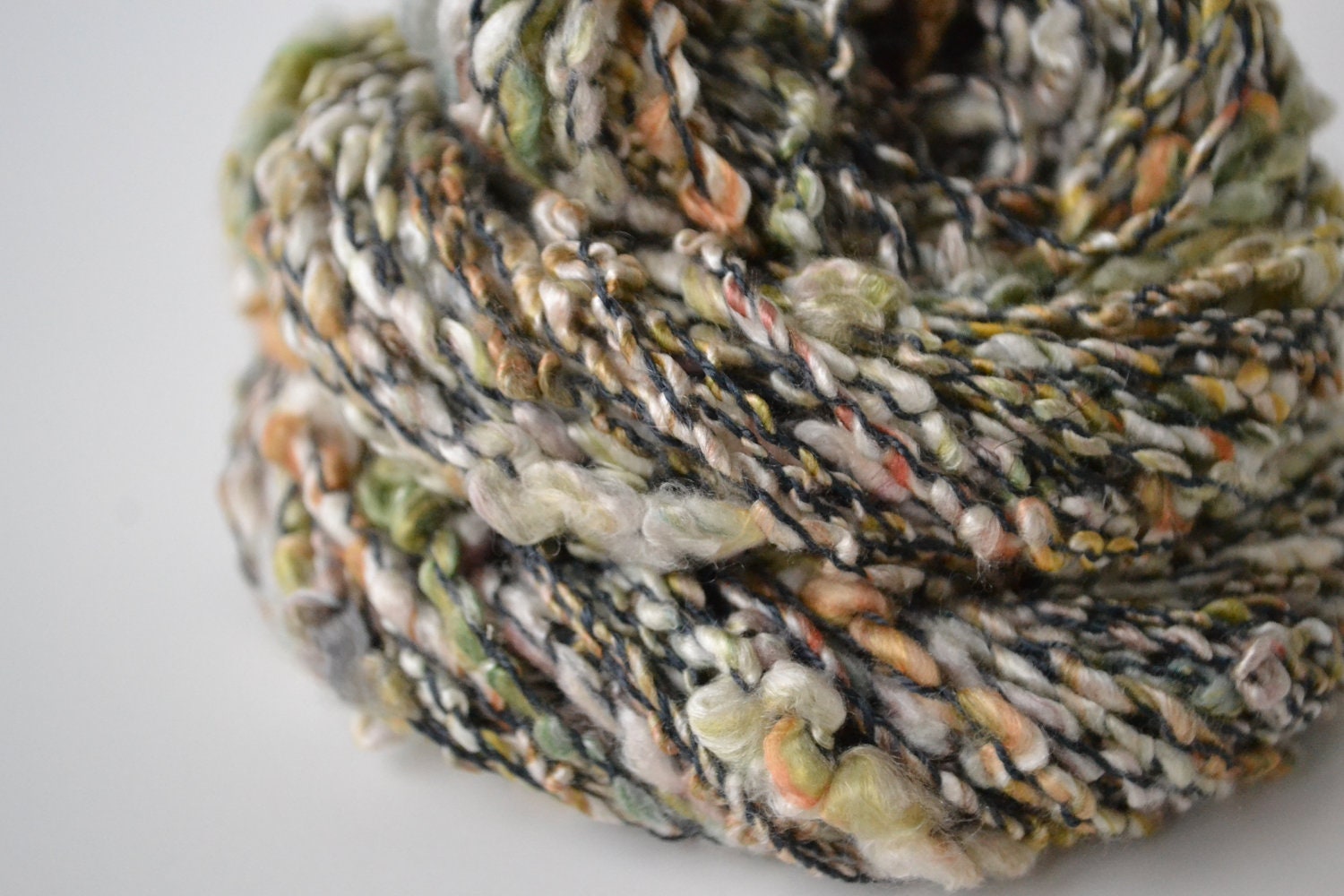 Speckled handspun silk art yarn - 50 Yards