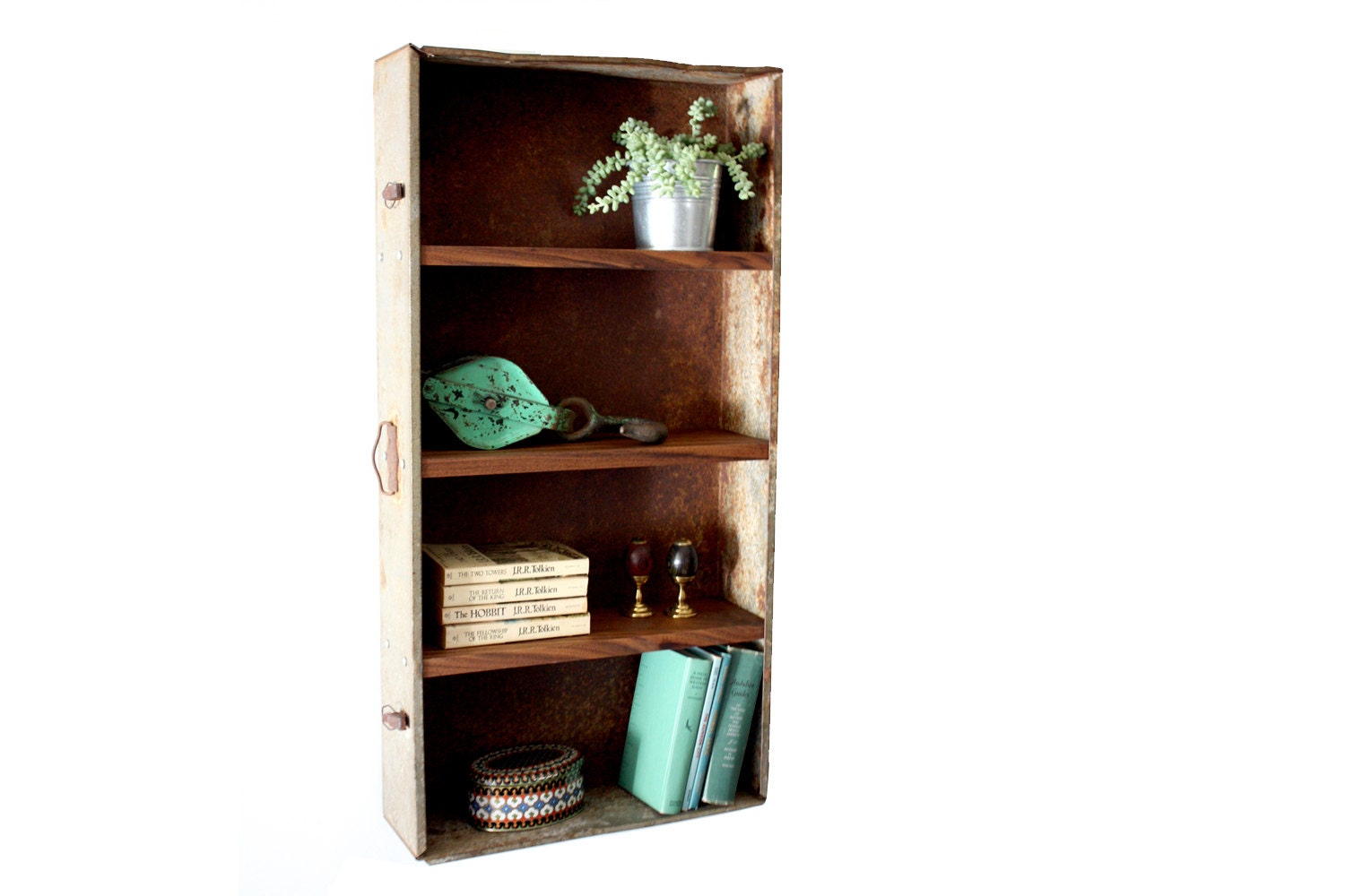 RESERVED // Repurposed Industrial Shelving Unit // Weathered Bookcase // Rustic Storage