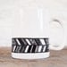 Chevron Mug - Hand Painted, black & white