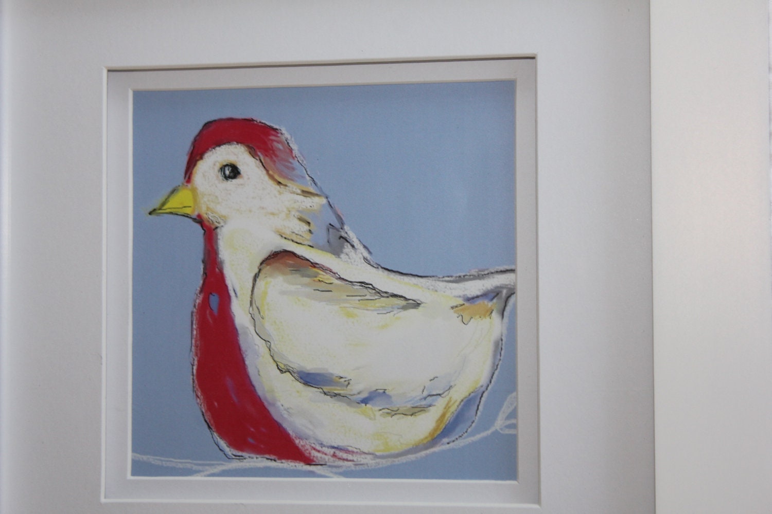 Scandinavian Bird Print - add color to your home....
