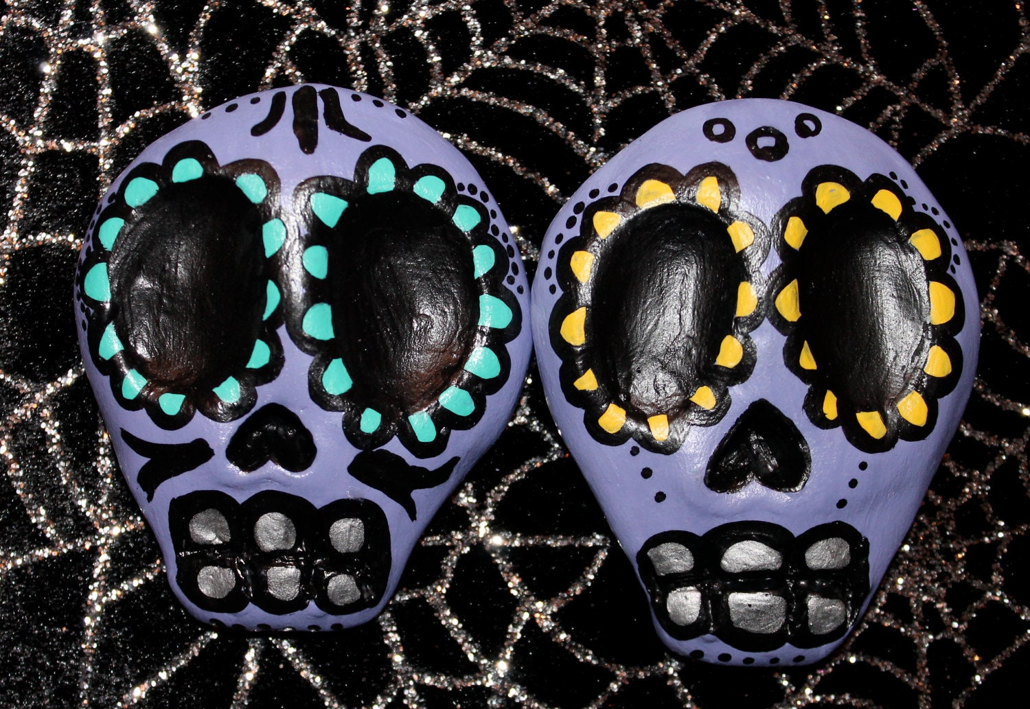Lavender Sugar Skull Hair Pin