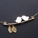 SALE- Personalized Initial Two bird love 14K gold filled necklace