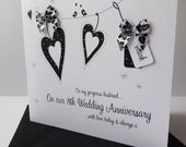 Lovely Hand Made and Personalised Anniversary Card.