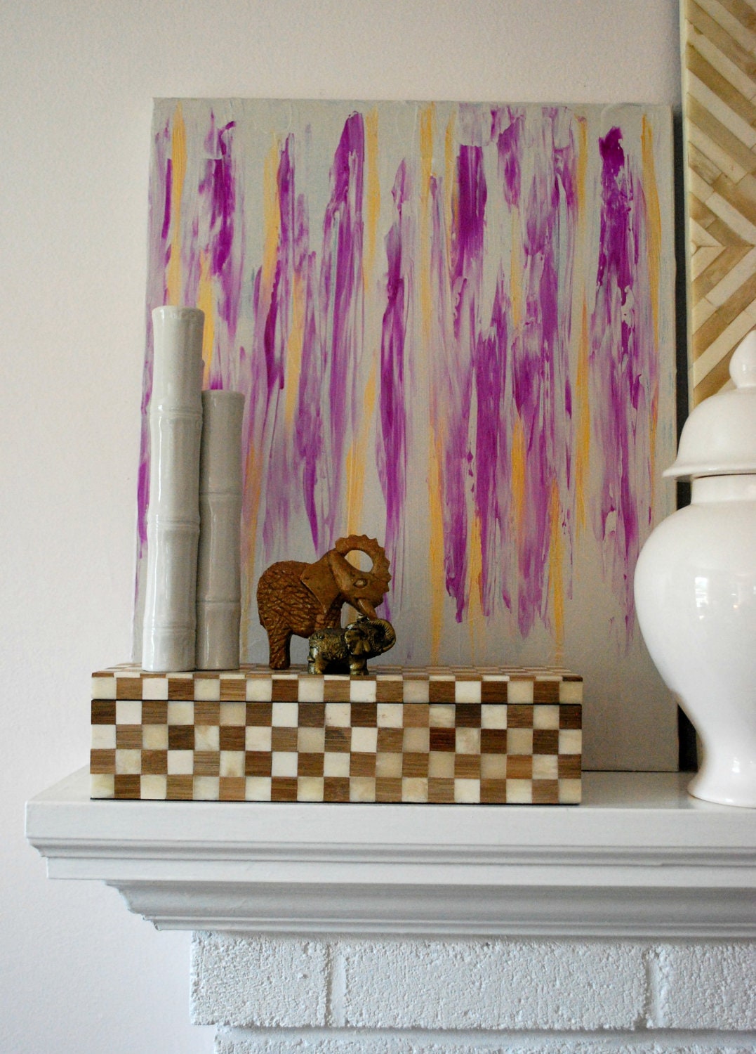 Purple Rain 16 x 20 Abstract Painting