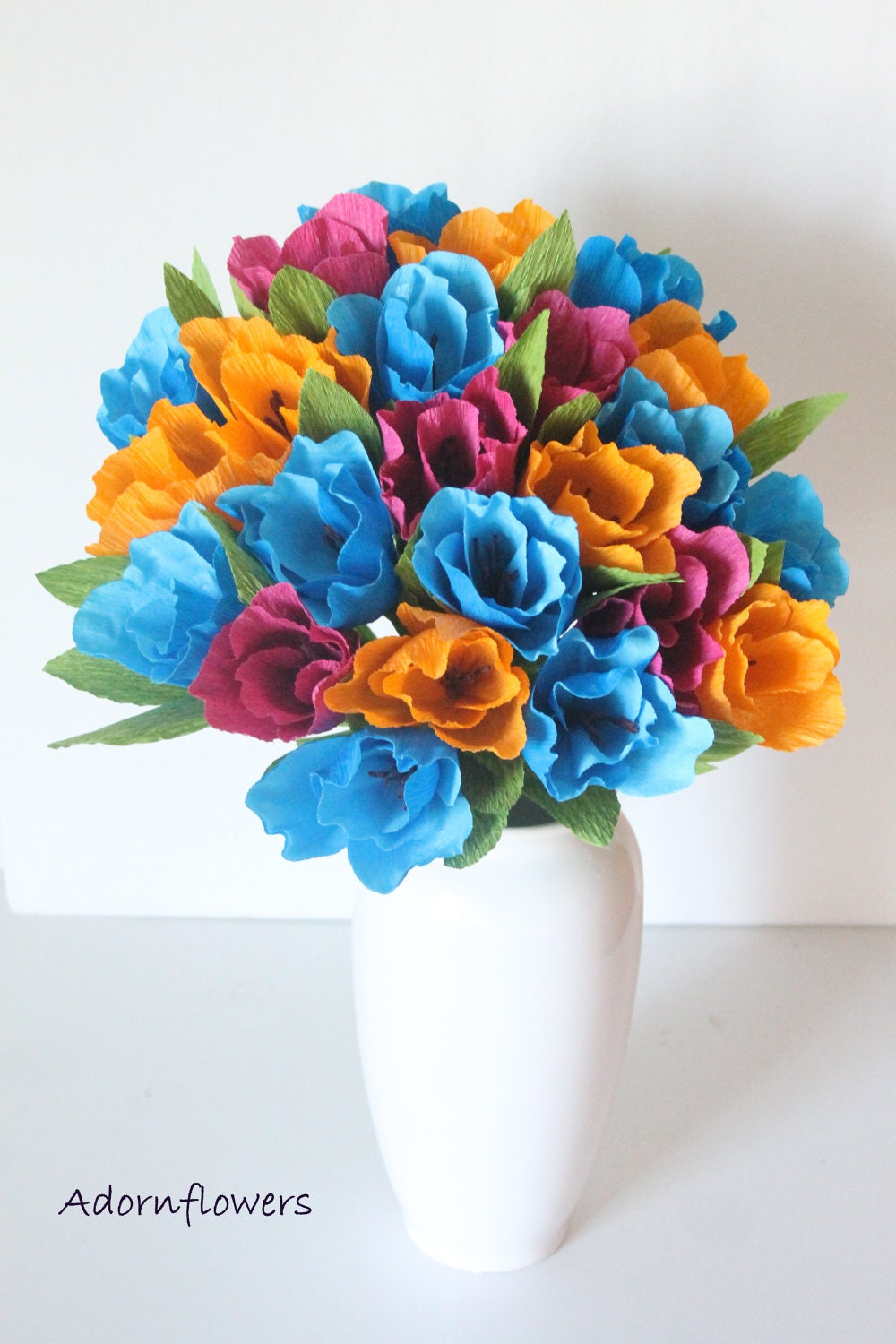 Paper flower-Paper Tulips for anniversary gifts,wedding bouquet and centerpiece