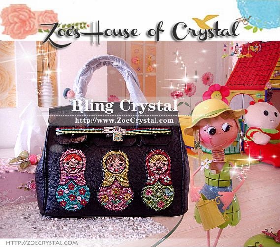Unique Sales - Bling Bling Purse with Crystal RUSSIAN DOLLS