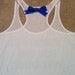 Sweating for the Wedding in Blue Work-out Tank Top