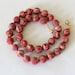 Sponge Coral Necklace. Natural Sponge Coral Beads. 10mm Red Pink Beads. Hand knotted. MapenziGems