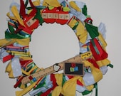 Back to School Teacher, Special Occasions, Home, or Holiday Handmade Hanging Rag Wreaths Sample Photos