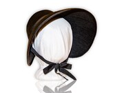 Austentation Jane Austen Late Regency Early Victorian Style Felt Bonnet: Jane Eyre