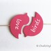 Set of Two Love Birds Pink Chalkboard Cake Topper or Photo Booth Props on a Stick