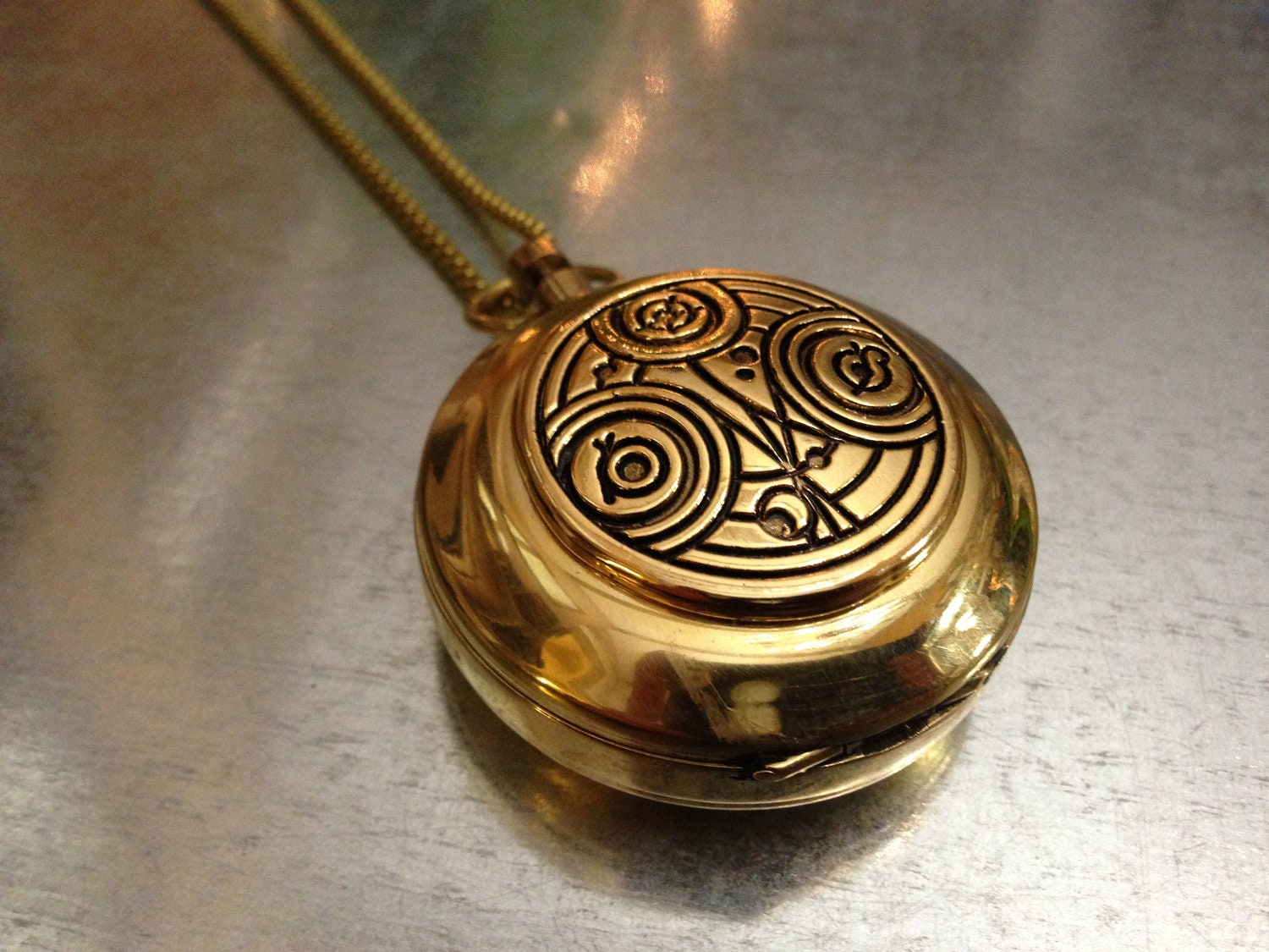 Gold Plated Inspired Ancient Symbols Golden Compass