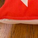 Shape Study Red-Orange Hand-Printed Pillow Cover