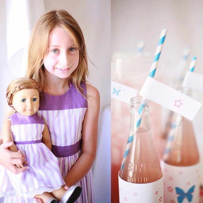 AMERICAN GIRL INSPIRED Personalized Party Printables