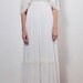 Stunning low lace back wedding dress with silk chiffon body perfect for beach or garden vintage bohemian wedding