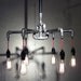 Industrial - Black Malleable Iron 6-Bulb Chandelier