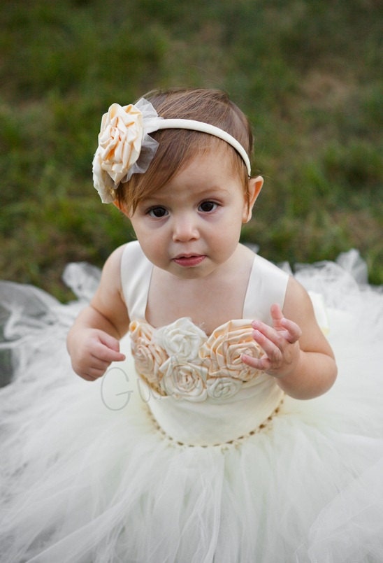 Ivory Shades flower girl tutu dress, Flower girl dress, tutu dresses, Wedding