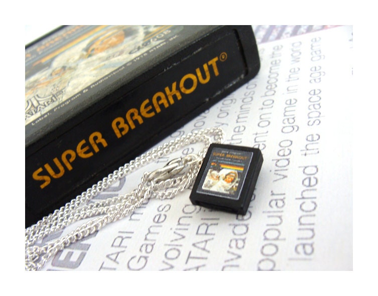 Atari 2600 Cartridge Necklace - many games available or custom games
