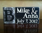 Personalized Wood Name Block - Perfect wedding or bridal shower gift for newleyweds - Home decor for established families