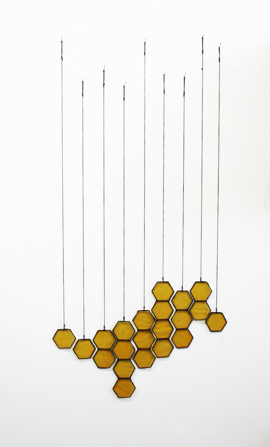 Stained Glass Honeycomb Drops (set of 10)