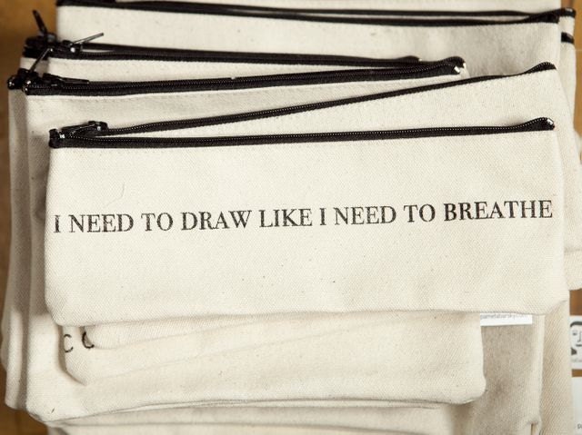 i need to draw like i need to breathe pouch