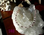 Rose Quartz and genuine Ruby with Pewter findings Necklace