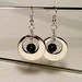 Earrings, Bridal Jewelry, Dangle Earrings, Silver Earrings, Black Earrings