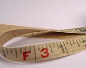 Unique Vintage White Measuring Tape by the Foot for Altered Art, Mixed Media Collage, Altered Jewelry and Scrapbooking