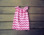 Girls Chevron Ruffle pink or aqua blue beach Dress size 6 months 12 months 18 months 2t 3t 4t 5t