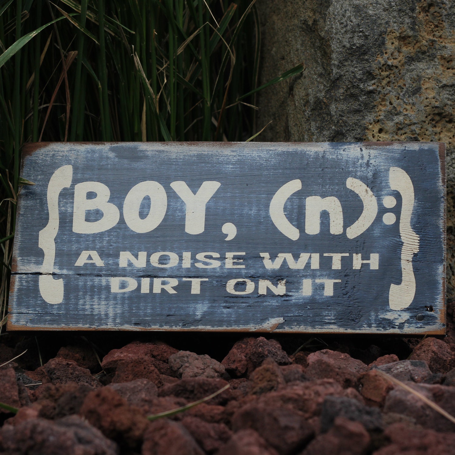 Painted and distressed wood sign - Rustic, Nursery, Playroom, Children, Home Decor, Wall Art, Typography