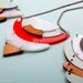 Kite Geometrical necklace, statement necklace, perspex necklace, formica necklace, wood necklace